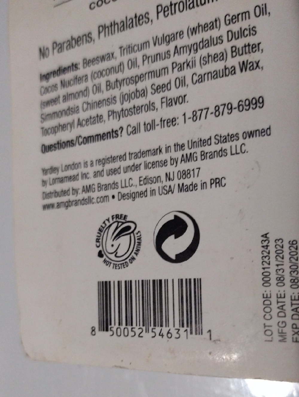 Yardley London Coconut Pear Moisturizing Lip Balm Duo - Cream - Picture 2 of 6